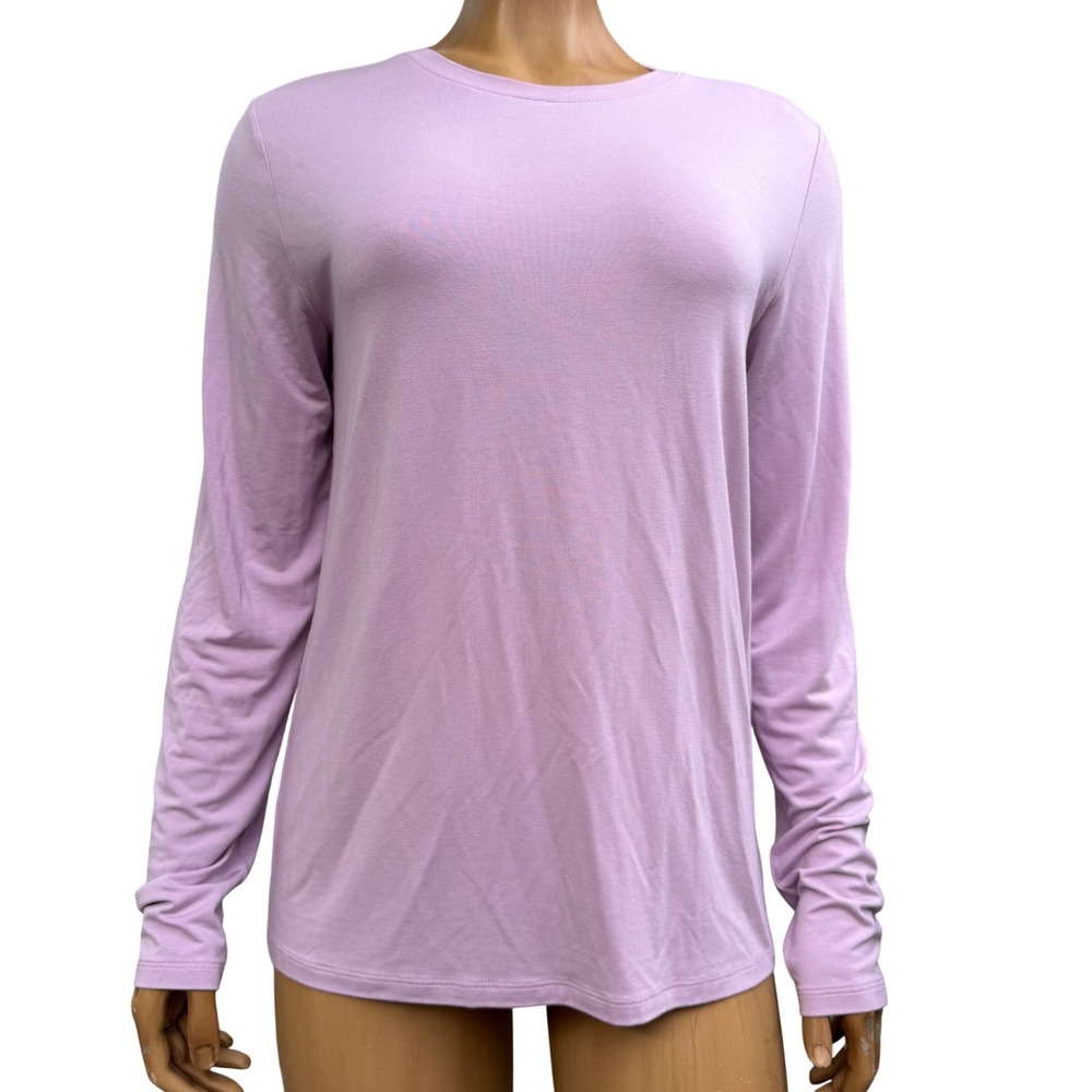 Hudson North Long Sleeve Tee Lavender Soft Rayon Basic Minimalist Normcore L